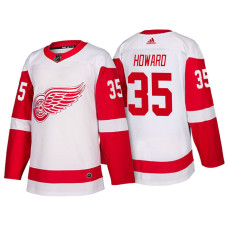 Detroit Red Wings #35 Jimmy Howard White 2018 Season New Outfitted Jersey