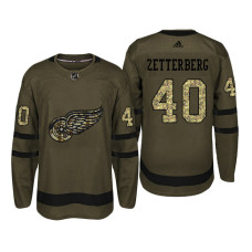 Detroit Red Wings #40 Henrik Zetterberg Camo Salute To Service Jersey