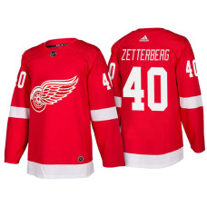 Detroit Red Wings #40 Henrik Zetterberg Red 2018 Season New Outfitted Jersey