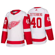 Detroit Red Wings #40 Henrik Zetterberg White 2018 Season New Outfitted Jersey