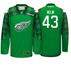 Detroit Red Wings #43 Darren Helm Kelly Green Patty's Pride St. Patrick's Day Jersey