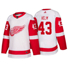 Detroit Red Wings #43 Darren Helm White 2018 Season New Outfitted Jersey