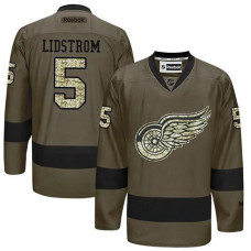 Detroit Red Wings Nicklas Lidstrom #5 Green Camo Player Jersey