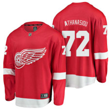 Detroit Red Wings #72 Breakaway Player Andreas Athanasiou Jersey Red