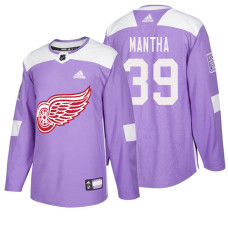 Detroit Red Wings #39 Anthony Mantha Purple Hockey Fights Cancer Authentic Jersey