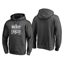 Detroit Red Wings Ash Hockey Fights Cancer Cross Check Hoodie