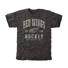 Detroit Red Wings Black Camo Stack Tri-Blend T-Shirt