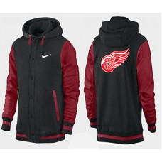 Detroit Red Wings Black/Cardinal Join In The Club Button Up Varsity Jacket