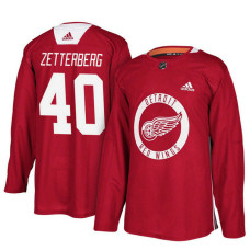 Detroit Red Wings #40 Red New Season Practice Henrik Zetterberg Jersey