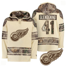 Detroit Red Wings Old Time Natural Realtree Camo Luke Glendening #41 Hoodie