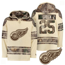 Detroit Red Wings Old Time Natural Realtree Camo Mike Green #25 Hoodie