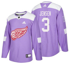 Detroit Red Wings #3 Nick Jensen Purple Hockey Fights Cancer Authentic Jersey