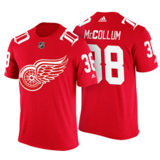 Detroit Red Wings #38 Tom McCollum Red Adidas Player T-shirt