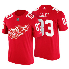 Detroit Red Wings #83 Trevor Daley Red Adidas Player T-shirt