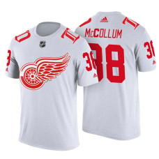 Detroit Red Wings #38 Tom McCollum White Adidas Player T-shirt