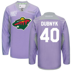 Devan Dubnyk Minnesota Wild #40 Purple Hockey Fights Cancer Jersey