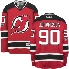 New Jersey Devils #90 Marcus Johansson Red Anniversary Patch Reebok Home Premier Jersey