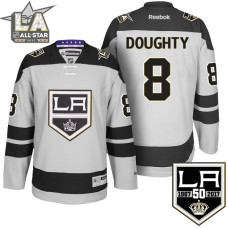 Los Angeles Kings #8 Drew Doughty Gray 50th Anniversary Jersey