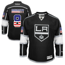 Los Angeles Kings Drew Doughty #8 Black Premier American Flag Jersey