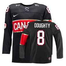 Women's Canada Team Drew Doughty #8 Black Premier Olympic Jersey