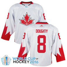 Canada Team Drew Doughty #8 White 2016 World Cup Jersey