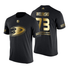 Anaheim Ducks Andy Welinski Gold Limited with Message T-Shirt Black