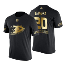 Anaheim Ducks Jason Chimera Gold Limited with Message T-Shirt Black