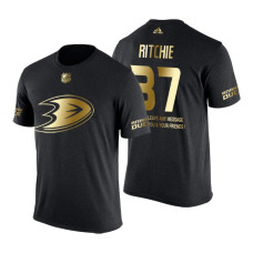 Anaheim Ducks Nick Ritchie Gold Limited with Message T-Shirt Black