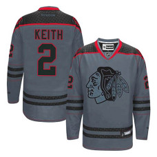 Chicago Blackhawks Duncan Keith #2 Charcoal Cross Check Fashion Jersey