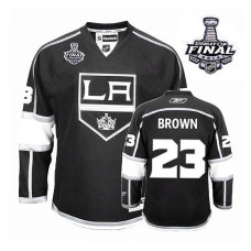 Youth Los Angeles Kings Dustin Brown #23 Black 2014 Stanley Cup Home Jersey