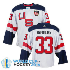 USA Team Dustin Byfuglien #33 White 2016 World Cup Jersey