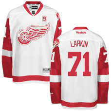 Memorial Mr. Hockey Patch & Commemorative Patch Detroit Red Wings #71 Dylan Larkin White Premier Jersey