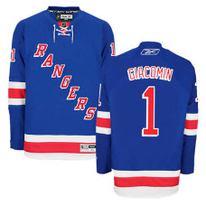 New York Rangers Eddie Giacomin #1 Royal Blue Home Jersey