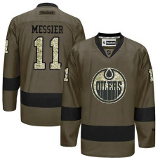 Edmonton Oilers Mark Messier #11 Green Camo Player Jersey