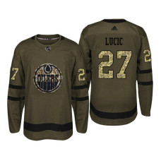 Edmonton Oilers #27 Milan Lucic Camo Salute To Service Jersey