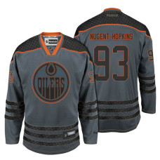 Edmonton Oilers #93 Ryan Nugent-Hopkins Storm Cross Check Fashion Jersey