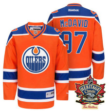 Edmonton Oilers Connor McDavid #97 Orange 2016 Heritage Classic Alternate Premier Jersey