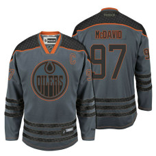 Edmonton Oilers #97 Connor McDavid Storm Cross Check Fashion Jersey