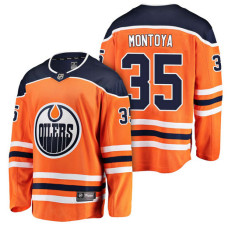 Edmonton Oilers #35 Breakaway Player Al Montoya Jersey Orange