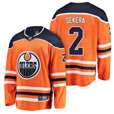 Edmonton Oilers #2 Breakaway Player Andrej Sekera Jersey Orange