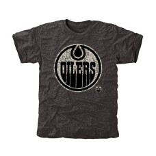 Edmonton Oilers Black Rink Warrior Tri-Blend T-Shirt