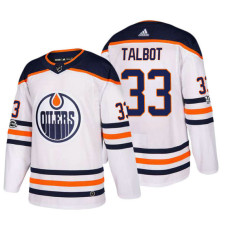 Edmonton Oilers #33 Cam Talbot White 2018 New Season Team Road Jersey