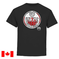 Edmonton Oilers Black Canada Day Canada Wave T-Shirt