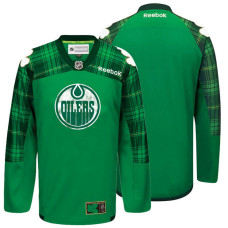 Edmonton Oilers Green St. Patrick Day Blank Jersey