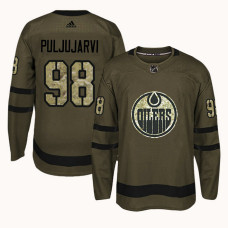 Edmonton Oilers #98 Camo Salute To Service Jesse Puljujarvi Jersey