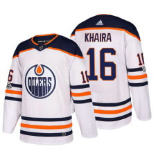 Edmonton Oilers #16 Jujhar Khaira White 2018 New Season Team Road Jersey