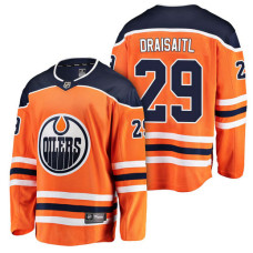 Edmonton Oilers #29 Breakaway Player Leon Draisaitl Jersey Orange