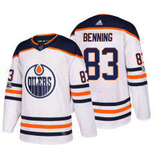 Edmonton Oilers #83 Matt Benning White 2018 New Season Team Road Jersey