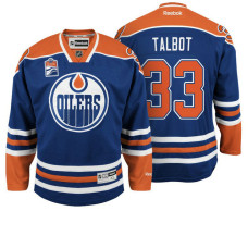 Edmonton Oilers Cam Talbot #33 Navy Home Premier Jersey