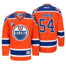 Edmonton Oilers Jujhar Khaira #54 Orange Alternate Premier Jersey